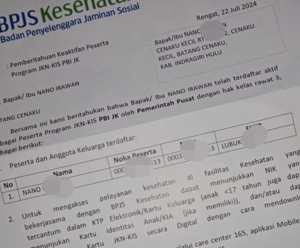 Warga Inhu Bingung Tiba-tiba Dikirimi Surat Keaktifan BPJS Kesehatan, Ini Penjelasannya