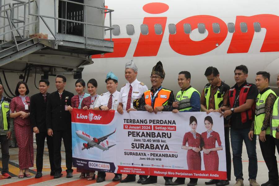 Maskapai Lion Air Kembali Buka Penerbangan Langsung Pekanbaru-Surabaya