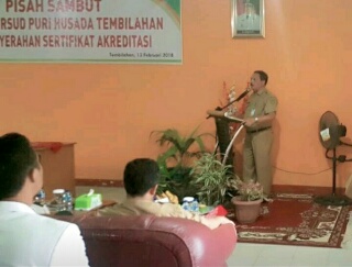 Sekda Inhil Hadiri Pisah Sambut Direktur RSUD Puri Husada Tembilahan