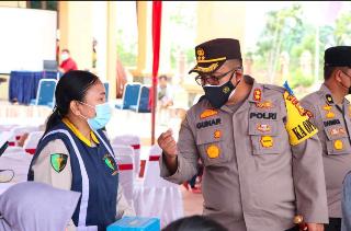 Sempena Menyambut Hari Bhayangkara Ke 76, Polres Siak Gelar Vaksinasi Massal