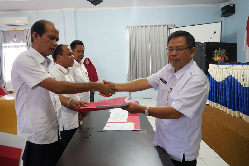 Empat Pejabat Inspektorat Bengkalis Tanda Tangani Pakta Integritas