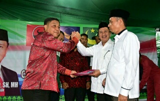 Diusung Tiga Partai, Rosman Malomo-Musmulyadi Deklarasi Maju Pilkada Inhil 