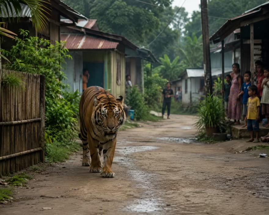 Harimau Sumatra Masuk Permukiman, Disdik Inhil Hentikan Sementara Sekolah Tatap Muka di Sungai Danai