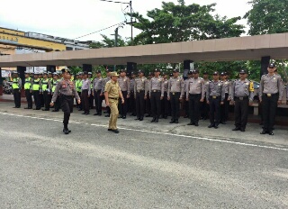 Wakil Bupati H.Halim Hadiri Apel Gelar Pasukan dalam rangka Pengamanan Festival Pacu Jalur 2017