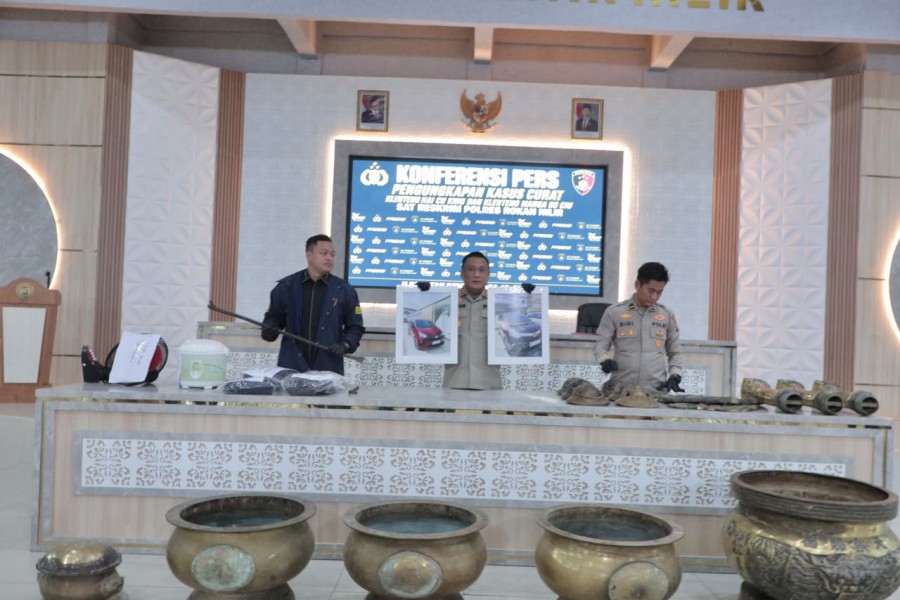 Polres Rokan Hilir Bongkar Komplotan Pencuri Hiolo Klenteng, Kerugian Capai Rp238 Juta