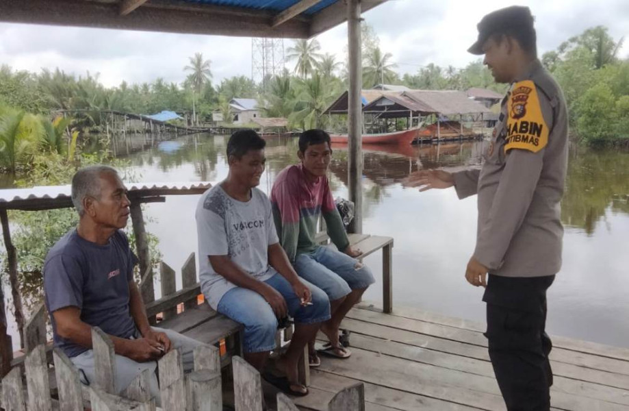 Polsek Concong Minta Masyarakat Desa Sungai Berapit Sukseskan Pilkada 2024