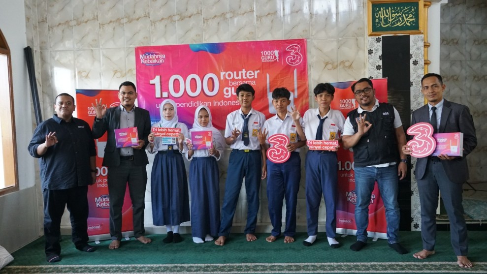Tri dan 1.000 Guru Foundation Buka Akses Digital untuk Pendidikan di Daerah Terpencil