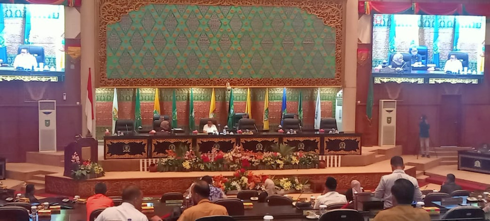 Kaderismanto dan Budiman Lubis Absen di Paripurna Penetapan Pimpinan DPRD Riau Defenitif 2024-2029