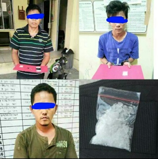 Sat Resnarkoba Polres Kuansing Amankan 3 Tersangka Pelaku Shabu Di Telontam Benai