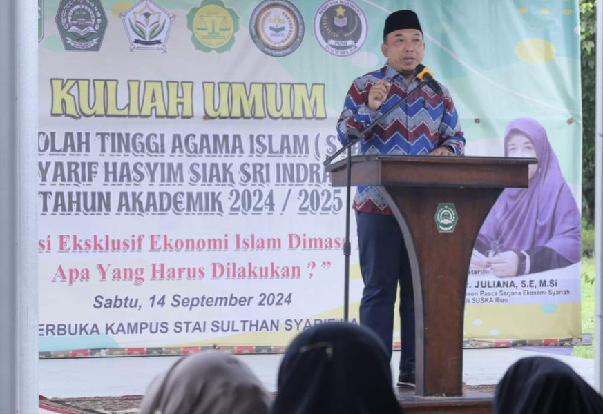 Kuliah Umum di Kampus STAI Susha Siak, Husni Kupas Ekonomi Syariah