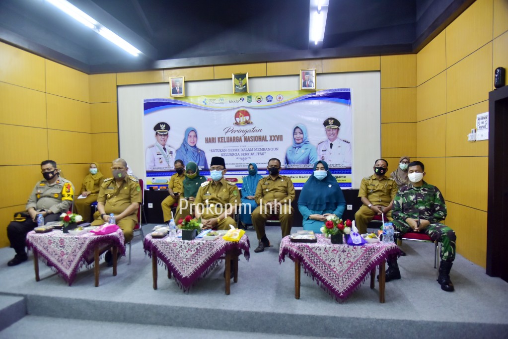 Pemkab Inhil Ikuti Harganas Melalui Vidcon, Bupati Wardan : Momentum Perkuat Ketahanan Keluarga