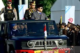 Presiden Prabowo Pimpin Upacara HUT Ke-79 Bhayangkara di Monas