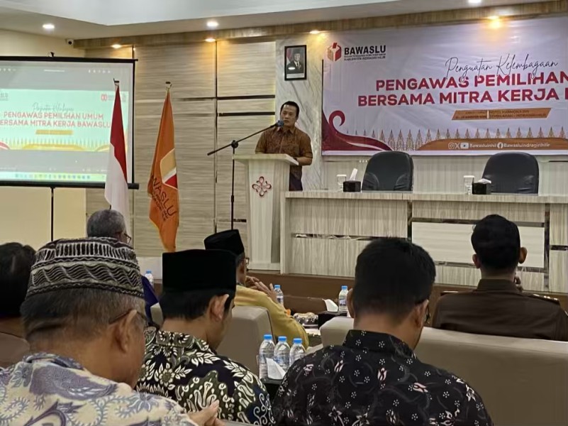 Bawaslu Inhil Gelar Penguatan Kelembagaan Bersama Mitra Kerja