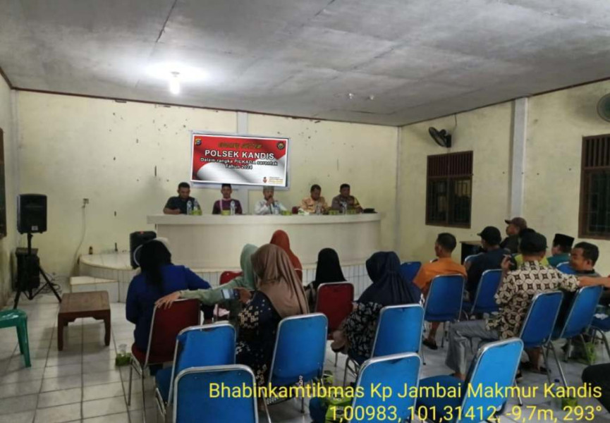 Polsek Kandis Gelar Cooling System Wujudkan Situasi Kondusif Pilkada 2024