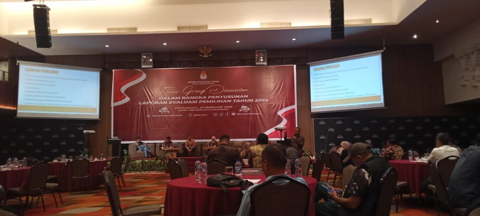 KPU Pekanbaru Gelar FGD Evaluasi Pemilu 2024 untuk Penyusunan Regulasi Baru