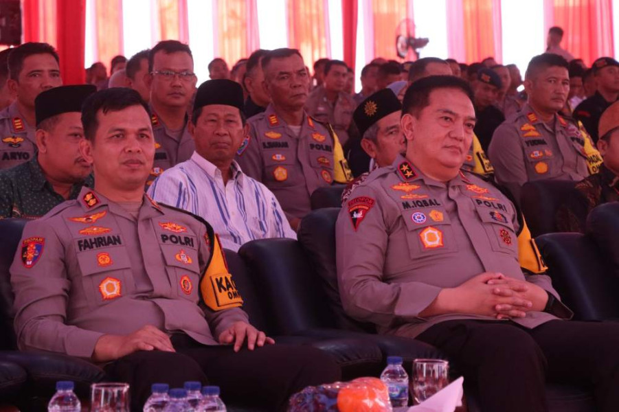 Kapolres Inhu Paparkan Sitkamtibmas Jelang Pilkada di Hadapan Kapolda Riau