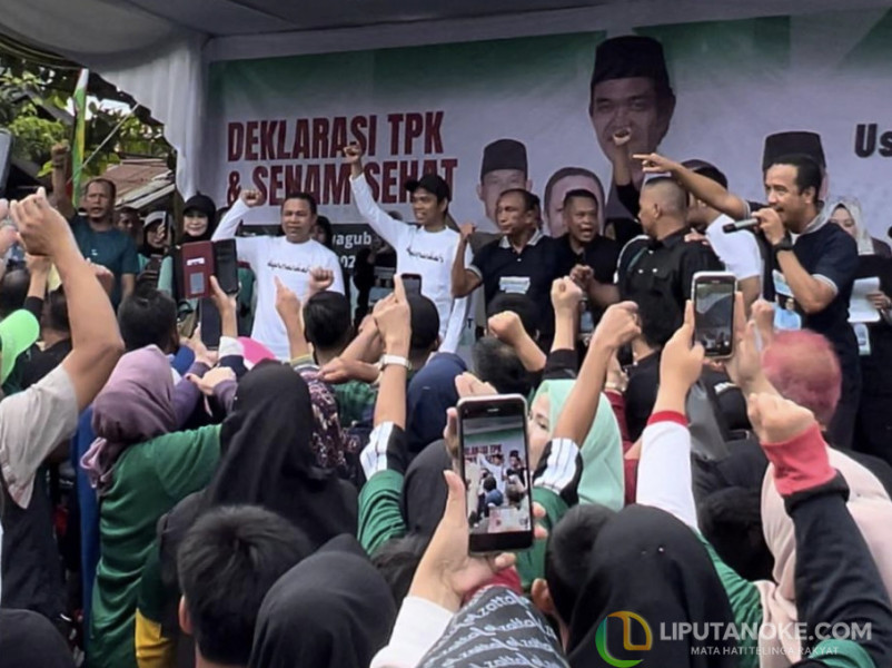 Simpul Bermarwah Solid Sampai ke Tingkat RT, Sambil Senam Sehat UAS Semangati Relawan