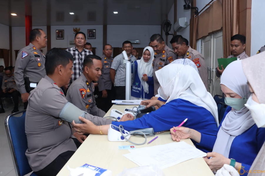 Diskes Inhil Lakukan Pemeriksaan Kesehatan bagi Personil Polres