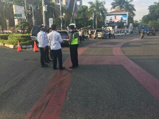 Tabrakan Beruntun di Tugu Zapin, Empat Kenderaan Roda Empat Rusak Parah 
