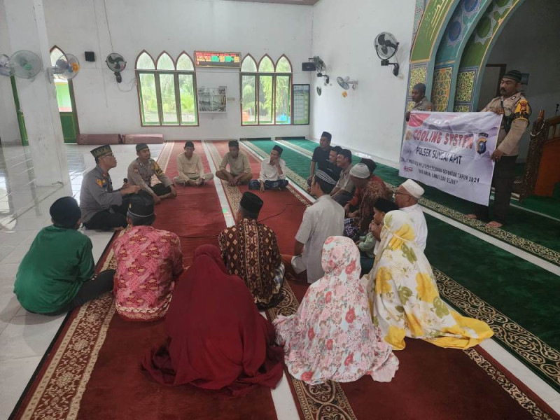 Kapolsek Sungai Apit Cooling System Ajak Masyarakat Sukseskan Pilkada 2024