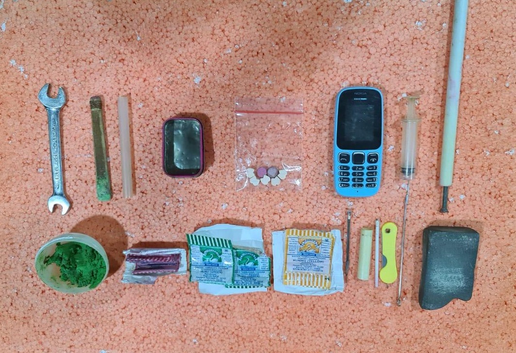 Pembuat Extacy Palsu di Tembilahan Hulu Diamankan Sat Narkoba Polres Inhil