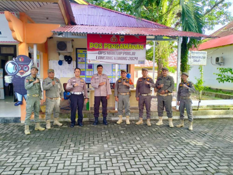 Gelar Patroli Sinergitas, Polres Kuansing Cek Personil Pengamanan Kantor Bawaslu