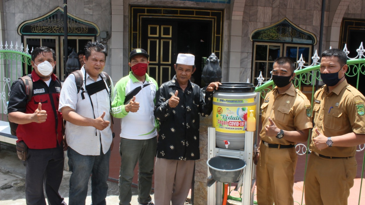 Upaya Cegah Covid-19, DPMD Inhil dan DMIJ-PT Pasang 22 Tempat Cuci Tangan