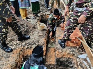 Ditandai Peletakan Batu Pertama, Ansor Riau Dirikan 'Rumah Toleransi'