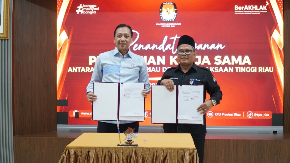 PKS Diteken! Kejati dan KPU Riau Kompak Jaga Kepastian Hukum
