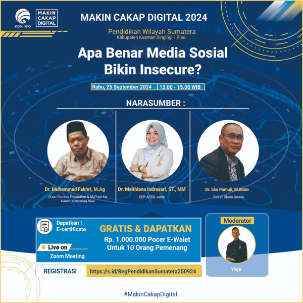 Benarkah Media Sosial Bikin Insecure? Temukan Jawabannya di Webinar Kuantan Singingi