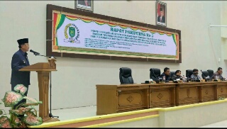 Rapat Paripurna Ke-5, Bupati Inhil Sampaikan Nota Keuangan dan Ranperda APBD-P 2017