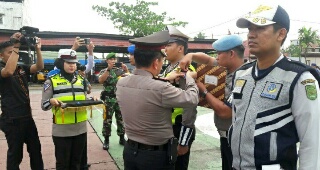Kapolres Inhil Pimpin Apel Gelar Pasukan Keselamatan Muara Takus 2018