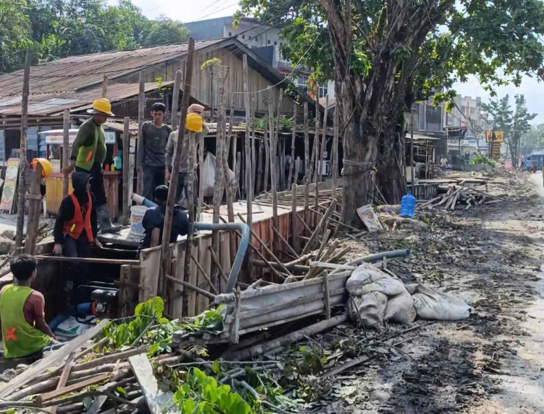 Sambungkan ke Sungai Air Hitam, Pemko Pekanbaru Bangun Drainase Jalan Darma Bakti 1,2 KM