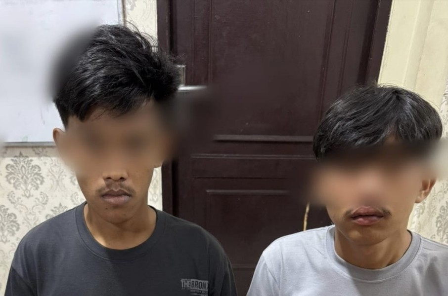 Polres Siak Bekuk Dua Kurir Sabu di Jalan Perawang