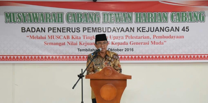 Dewan Harian Badan Penerus Pembudayaan Kejuangan 45 Cabang Inhil Gelar Muscab