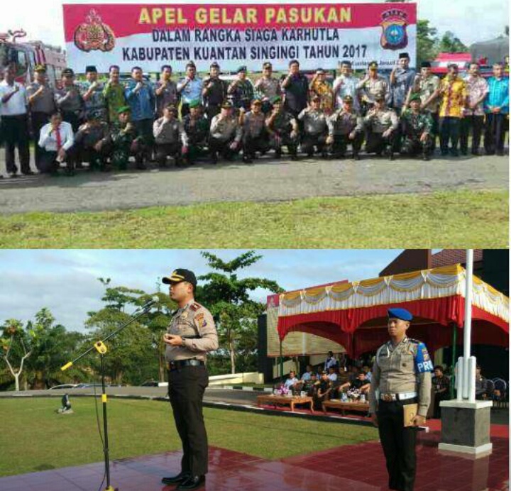 Setda Kuantan Singingi Hadiri Apel Gelar Pasukan Siaga Karhutla 2017