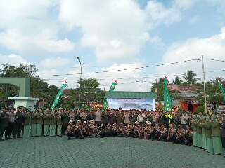 Kodim 0302 Inhu Gelar Upacara HUT TNI Ke 74 